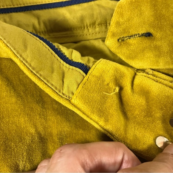 Boden velvet dark yellow mustard pants, Kew style, ankle trousers cottage sz 4 - Picture 4 of 10